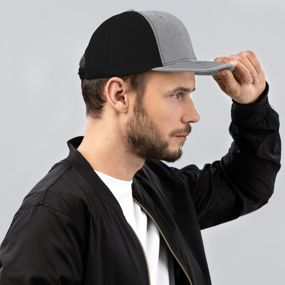 snapback-trucker-cap-heather-grey-black-right-side-6080768320b0e.jpg